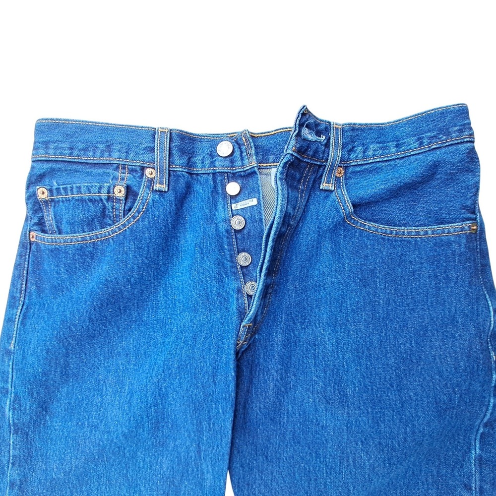 Levi's 501-0115 Men's 32x32 Straight Leg Button Fly Jeans Medium Wash Blue 2003 - Picture 2 of 13